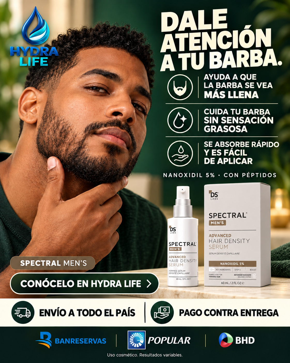 Spectral DNC-N | Sérum de Densidad y Grosor Capilar con Nanoxidil 5%