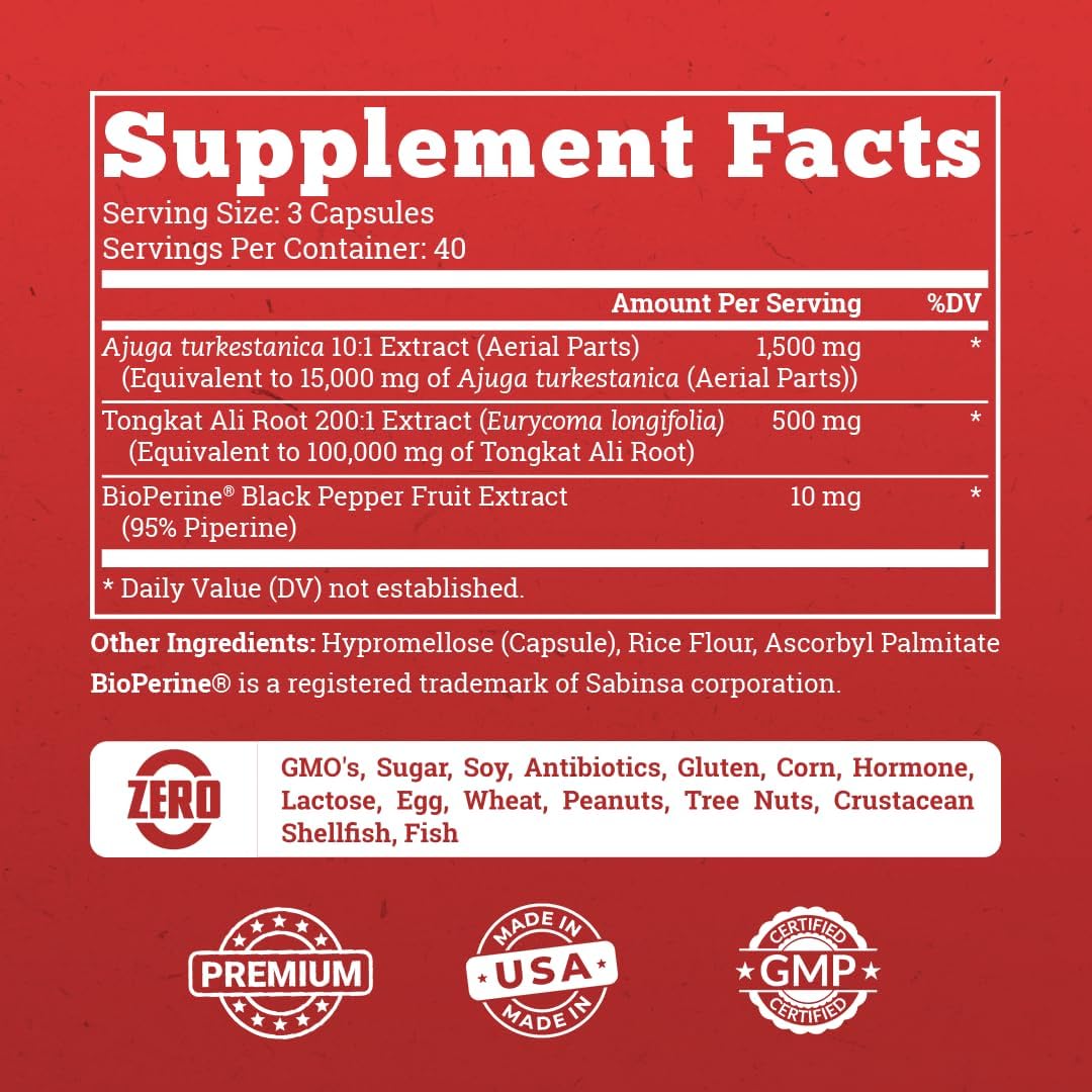 Turkesterone Old School Labs | Fuerza, Energía y Recuperación Muscular – 120 Cápsulas