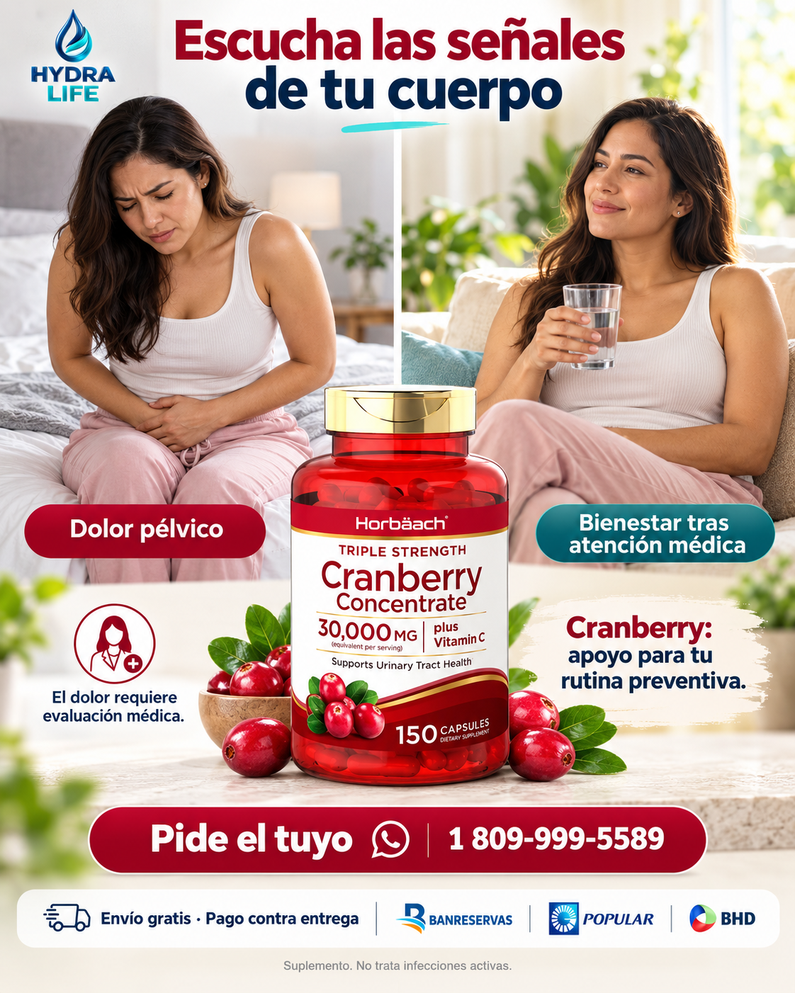 Cranberry + Vitamina C | Dale prioridad a tu bienestar urinario