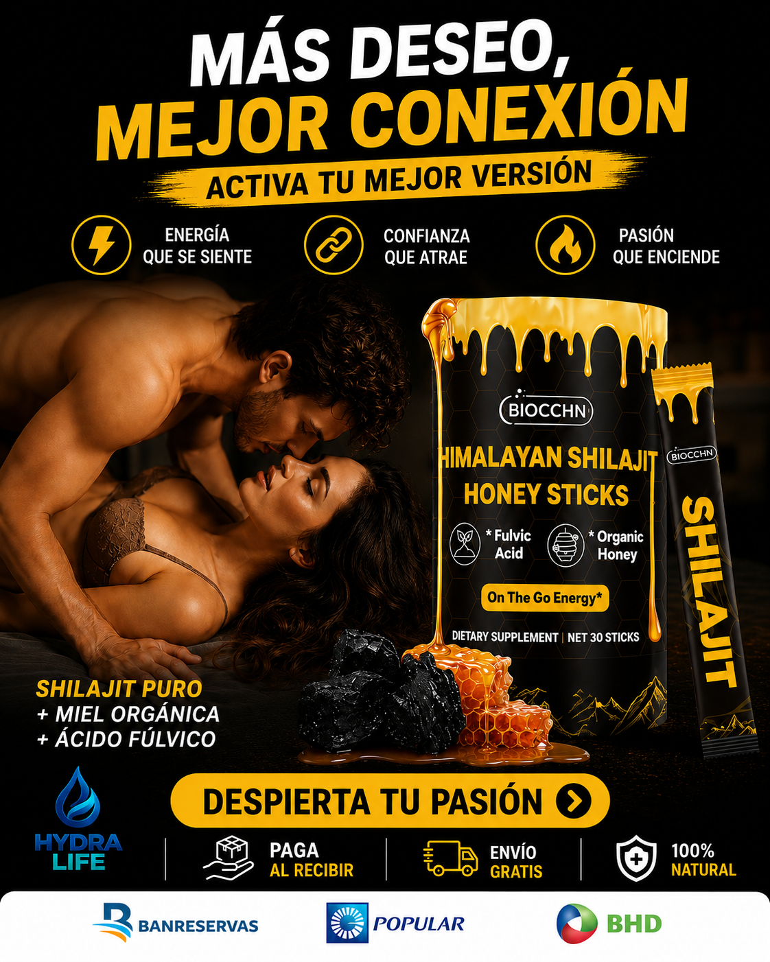 Shilajit con Miel | Vitalidad para tu Rutina, Confianza para tu Cuerpo y Más Pasión para tu Vida Íntima