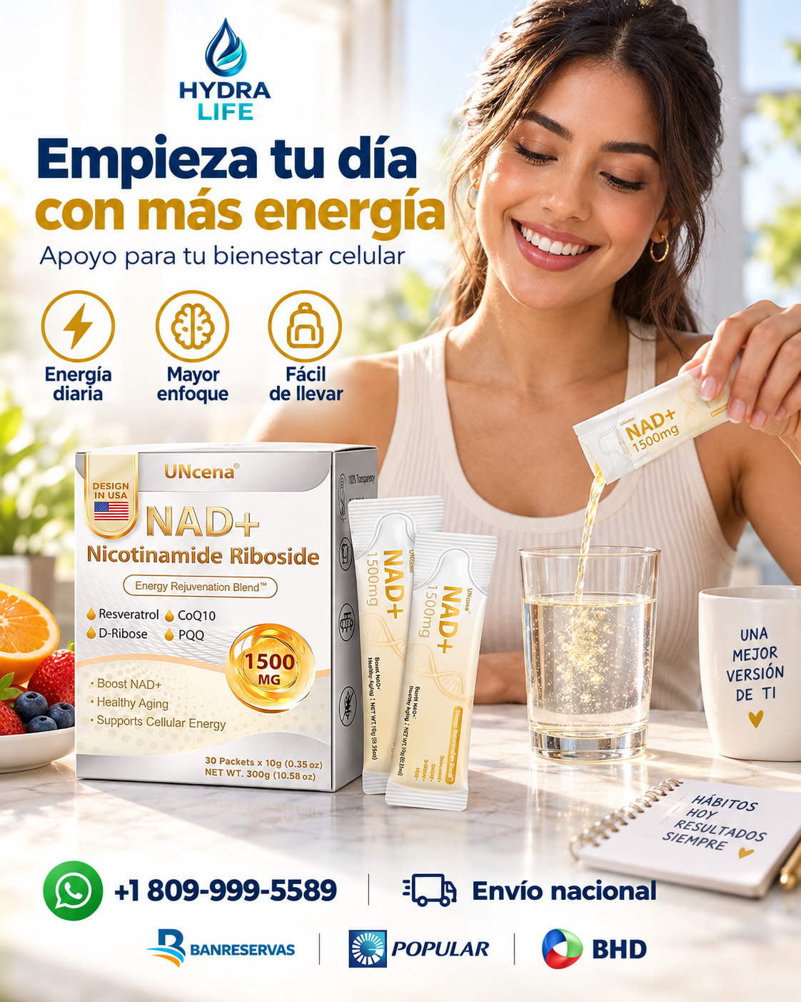 NAD+ Nicotinamide Riboside | Vitalidad y bienestar desde el interior