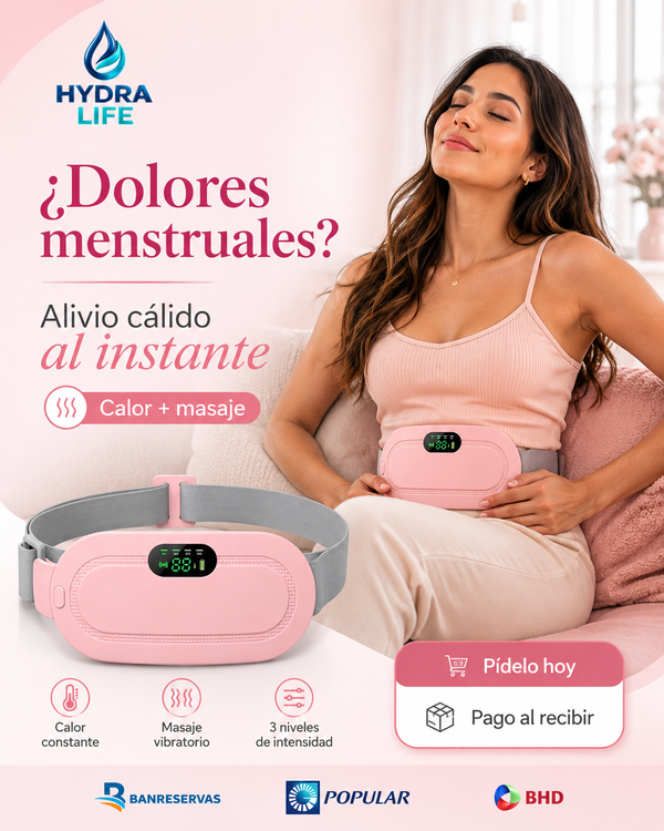 PeriodCalm™ | Cinturón Térmico Menstrual, Calor y Masaje para esos Días