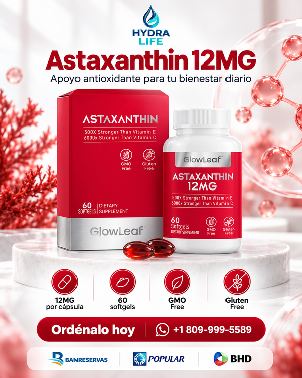 Astaxanthin 12 mg | El secreto de una rutina de bienestar completa