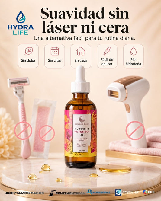 Aceite de Depilación, Hidratación, Calmante y Reductor de crecimiento de Vello CyperusRotundus™ - 60ml de Aceite Natural