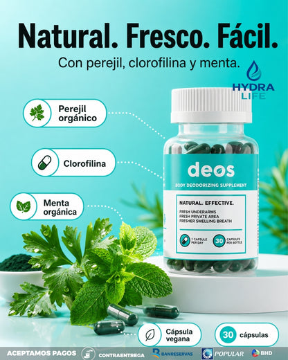 DEOS™ | El Desodorante Interno en Cápsulas: Dile adios a tus inseguridades y dale la bienvenida a la Frescura Corporal desde Adentro