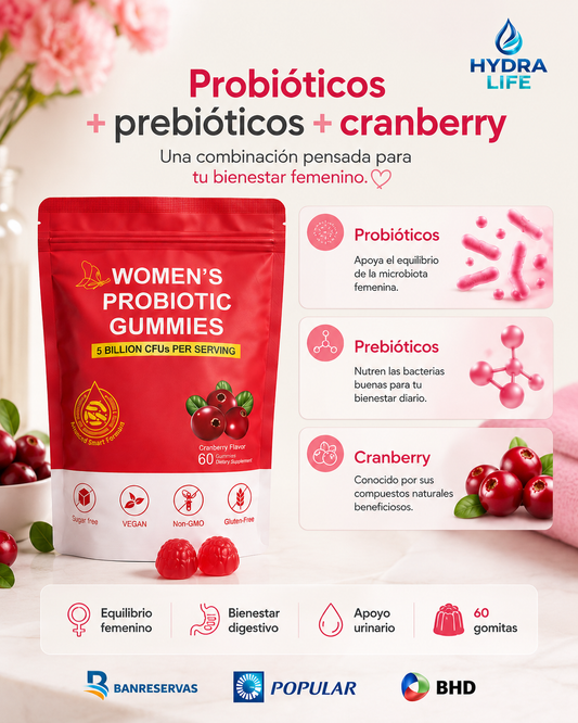 Gomitas Probióticas Femeninas | Apoyo Diario para Tu Bienestar Íntimo: “Tu equilibrio femenino en dos gomitas al día”