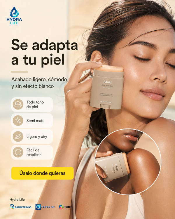 ☀️ Protector Solar en Barra Abib Airy Sunstick SPF50+ PA+ | Protección UVA/UVB, Acabado Semi-Mate y Sin Sensación Pegajosa