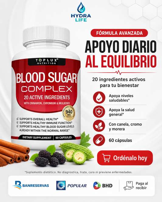Blood Sugar Complex | ¡Apoya niveles saludables de azúcar y mejora tu bienestar metabólico!