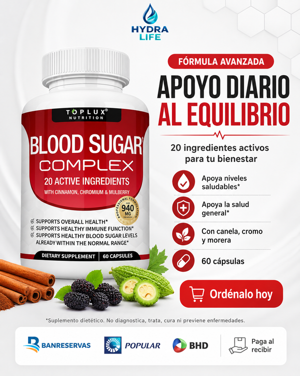 Blood Sugar Complex | ¡Apoya niveles saludables de azúcar y mejora tu bienestar metabólico!