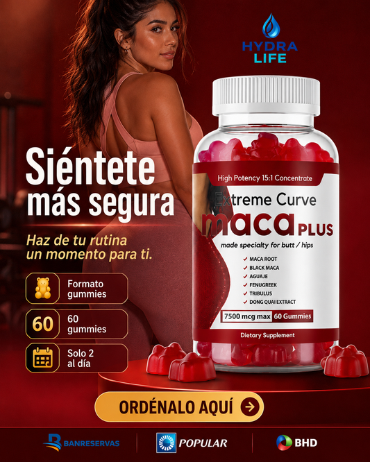 Maca Plus Gummies | Gomitas para Mujeres que Quieren Potenciar su Rutina de Curvas, Energía y Seguridad Femenina