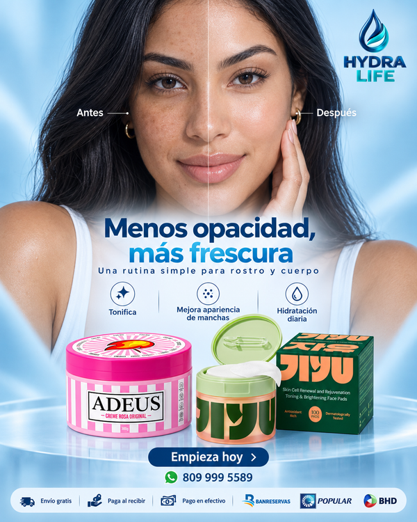 Adeus + JIYU | Hidratación, Suavidad y Tono Más Uniforme