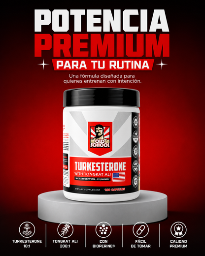 Turkesterone Old School Labs | Fuerza, Energía y Recuperación Muscular – 120 Cápsulas