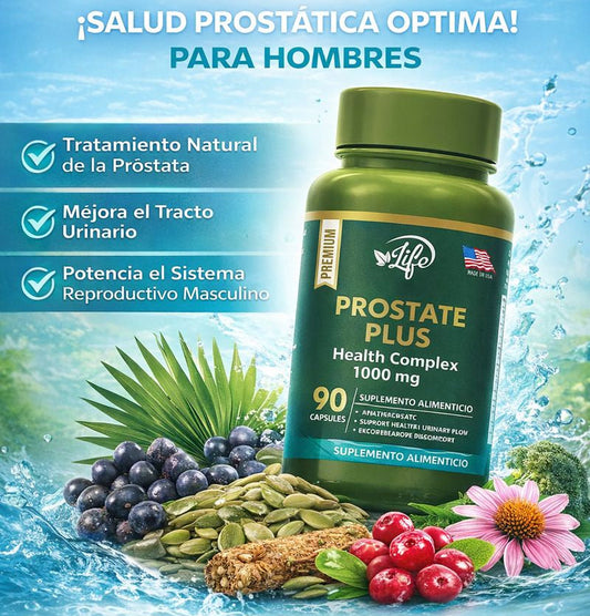 PROSTATE PLUS 1000 mg: 90 Cápsulas para la Salud Masculina