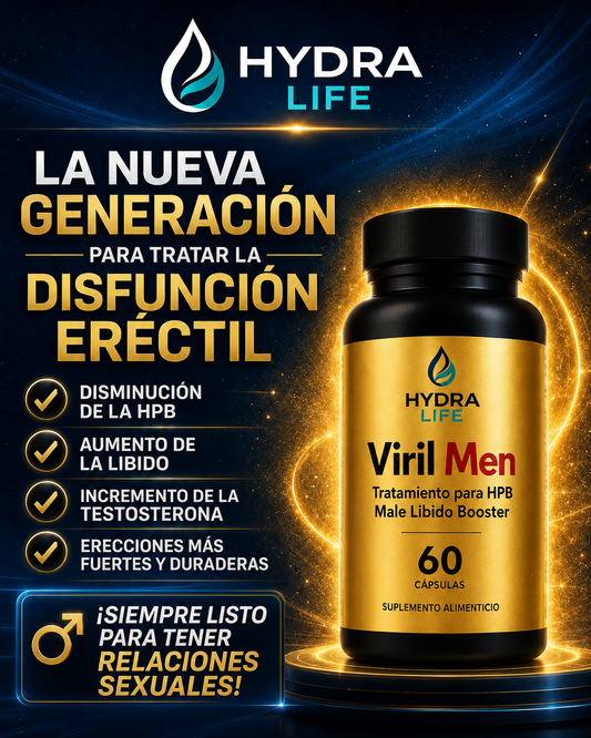 Viril Men 60 Cápsulas:  +Erección, +Libido, y +Confianza en un Solo Tratamiento