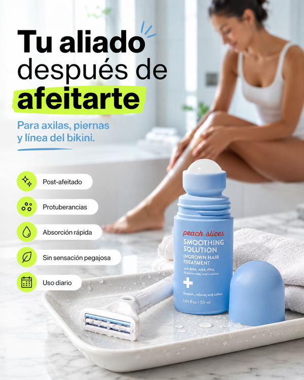 Peach Slices™ | El Tratamiento Roll-On para Vellos Encarnados: Combate los Bultitos del Afeitado y Ayuda a Prevenir Irritación para una Piel Más Suave y Uniforme