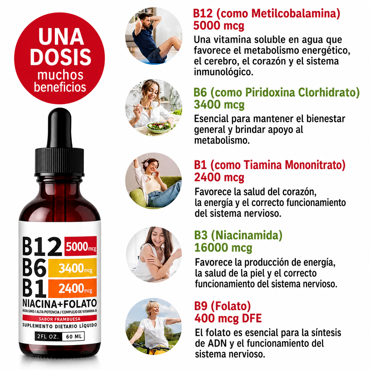 B12 + Complejo B Líquido™ | Las Vitaminas en Gotas para tu Rutina Diaria: Apoya el Metabolismo Energético y el Funcionamiento del Sistema Nervioso