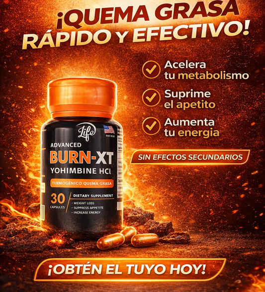 Burn XT Advanced Yohimbine HCI 30 Cápsulas: Quema Grasa Inteligente