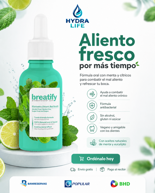 Breatify® | Gotas Refrescantes para el Mal Aliento – Frescura Instantánea