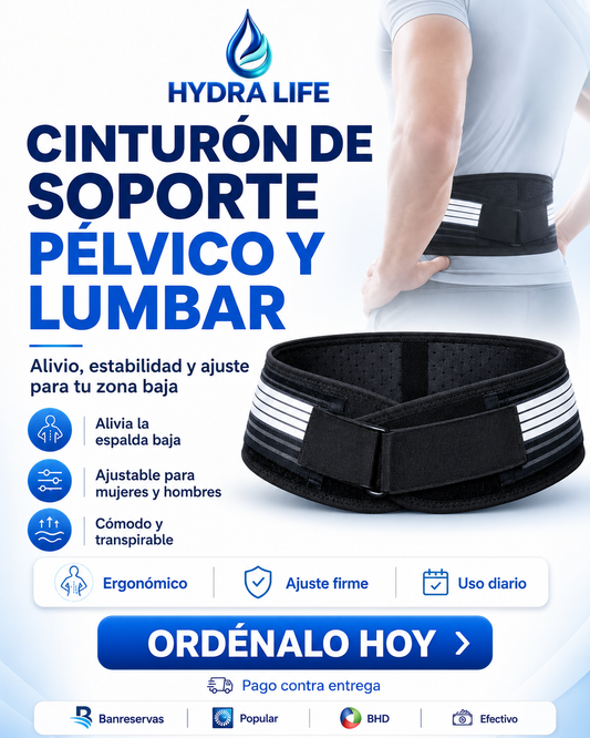 Cinturón con soporte de cadera y pélvico | para dolor espalda baja, ajustable para mujeres y hombres