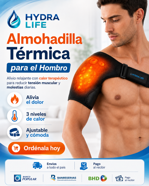 Hombrera con Almohadilla Térmica HydraLife™ con 3 Niveles de Calor | Relaja, Desinflama y Alivia el Dolor al Instante