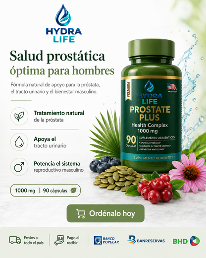 PROSTATE PLUS 1000 mg: 90 Cápsulas para la Salud Masculina