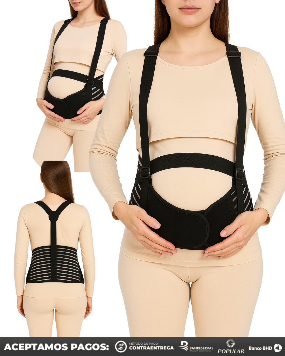 Faja de Maternidad con Tirantes Ajustables | Ajuste Perfecto con Tirantes Regulables y Máximo Confort