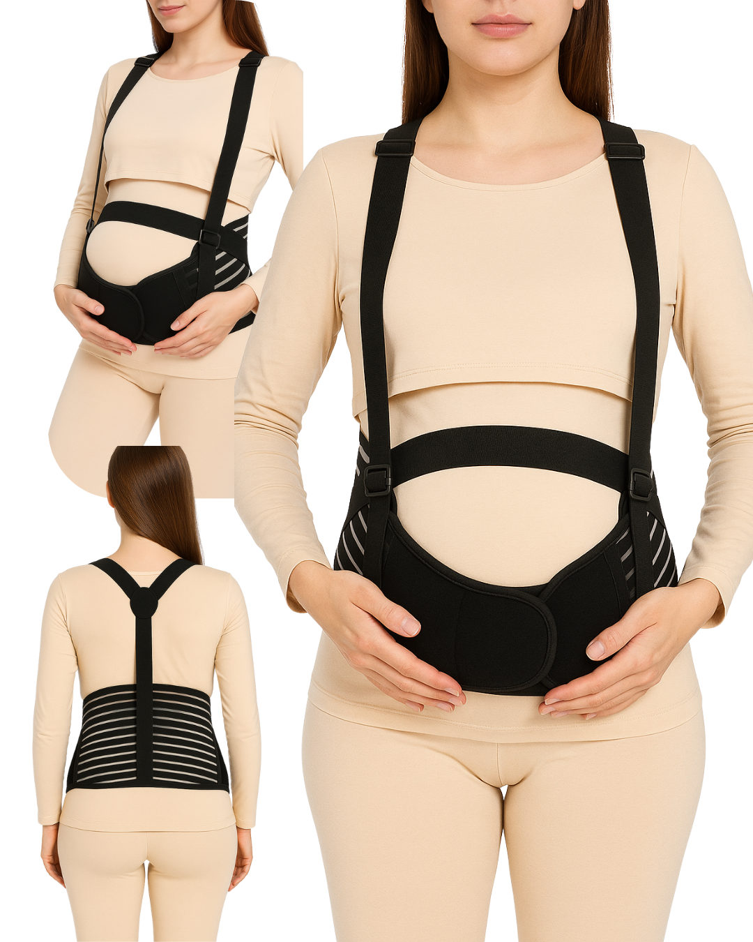 Faja de Maternidad con Tirantes Ajustables | Ajuste Perfecto con Tirantes Regulables y Máximo Confort