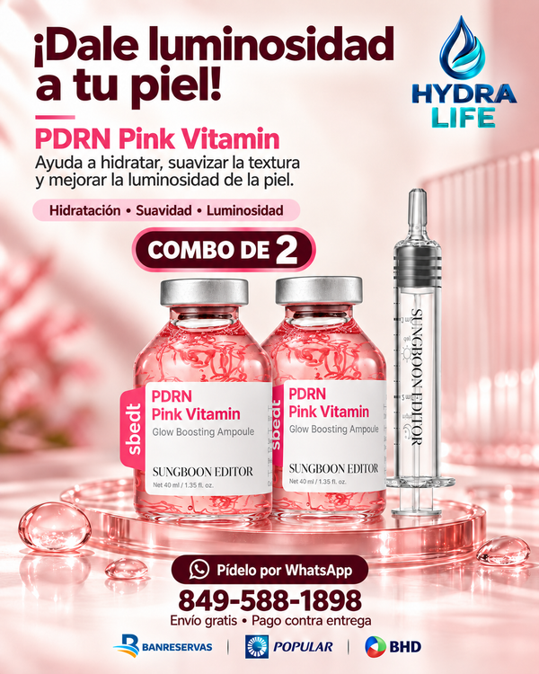 PDRN Pink Glow Dúo | Combo de 2 sérums para una piel hidratada, suave y luminosa