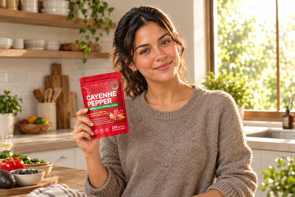Semana 2: la modelo en la cocina con el producto