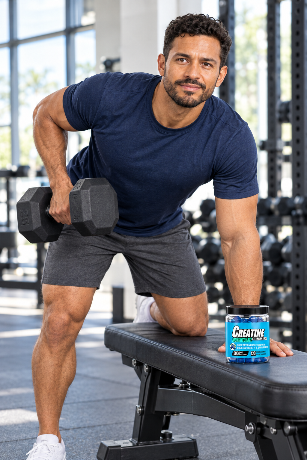 Tu avatar entrenando con el producto visible